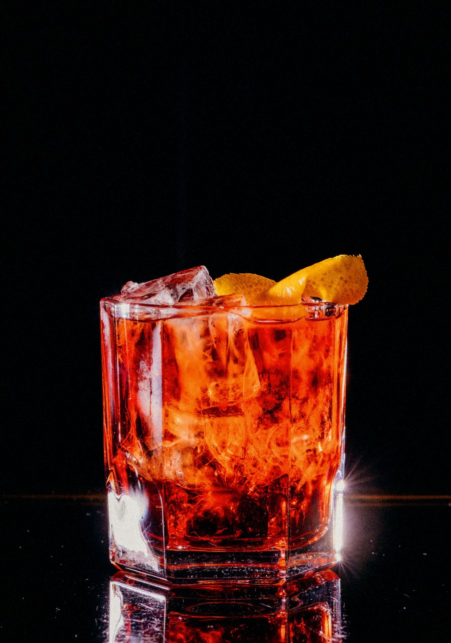 Recipe: 3cl Plymouth Gin 3cl Campari 3cl Antica Formula
