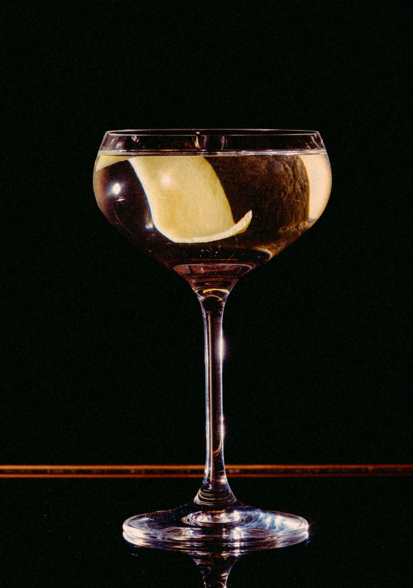 Recipe: 5cl Plymouth Gin 3cl Russian Standard Vodka 2cl Lillet Blanc Lemon Twist "More is More"